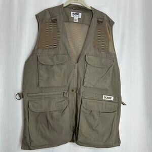 Domke Photogs men’s khaki vest photo hunting fishing camping outdoor size large